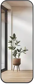 Espelho Retangular Super Grande 70x160 com Cantos Arredondados – Corpo Inteiro, Design Moderno e Elegância para Qualquer Ambiente (Preto)