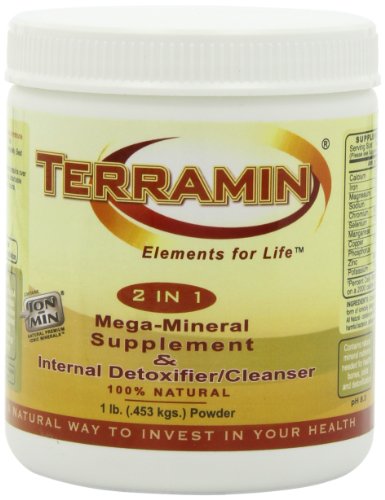 Ion Charged Terramin Mega-Mineral Supplement & Internal Detoxifier/Cleanser, 1-Pound Powder Jar Ion Charged Terramin Mega-Mineral Supplement & Internal Detoxifier/Cleanser, 1-Pound Powder Jar