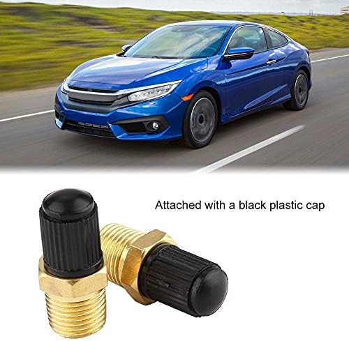 Air Compressor Tank Fill Valve , 2Pcs 1/8 inch Car NPT MPT Nickel Plated Brass Air Compressor Tank Fill Valves Adapter