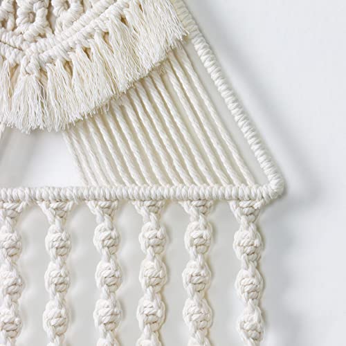 Tenture murale macramé en coton fait main pour déco bohème chic
