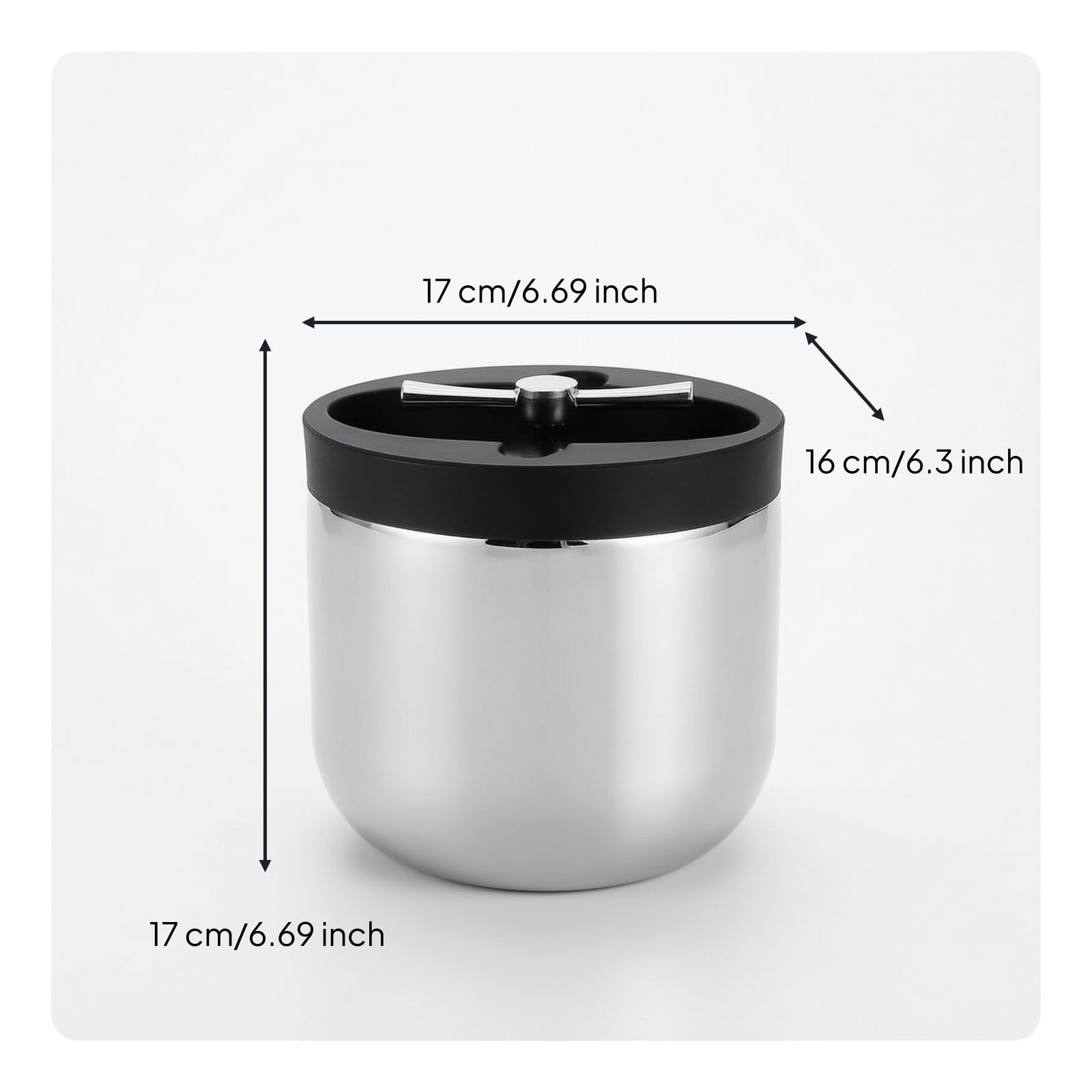Contenant à Glace en Acier Inoxydable à Double Paroi avec Couvercle Pratique et Base Stable pour Transport Facile vers Les Terrasses