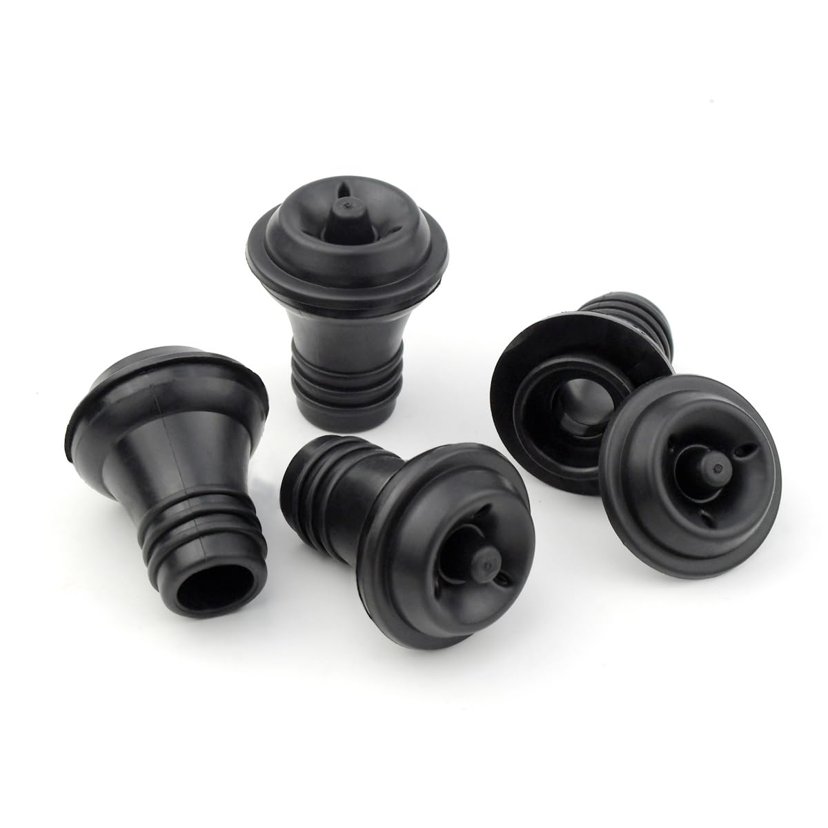 6 tapones de vino al vacío, pequeño, negro, 207132 4