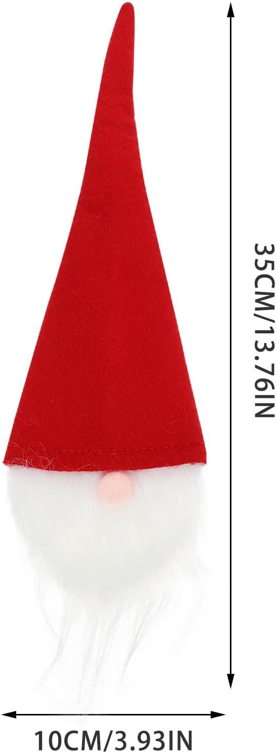 Xmas Gnome Wine Bottle Cover Set 6pcs Felt for Party