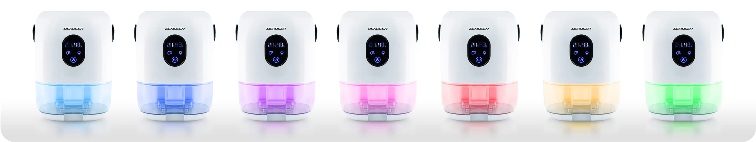 Osuszacz powietrza pochłaniacz wilgoci Berdsen BR-10B 1000 ml 22,5 W biały światla LED
