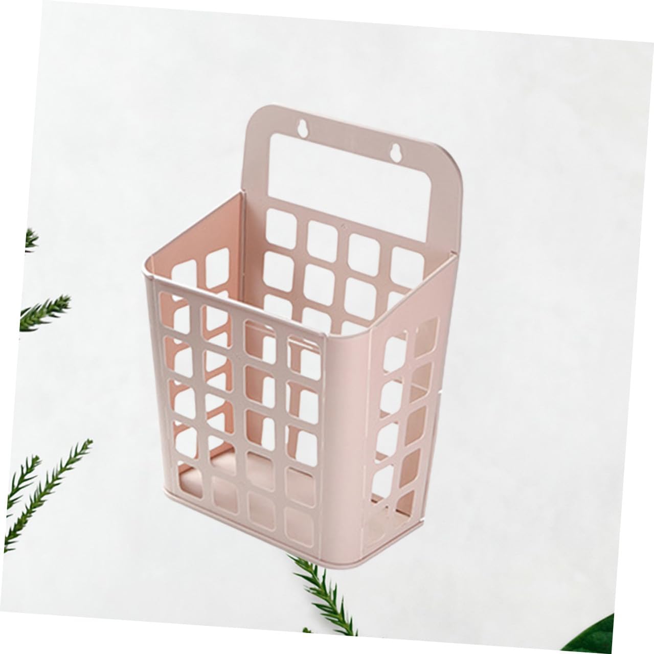 Foldable Plastic Laundry Basket Hanging Wall Storage Organizer for Clothes Towels Small Random Color Household Laundry Container Space Saver Random Color