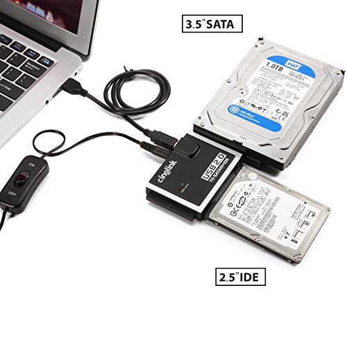 Cinolink hard drive reader IDE SATA PATA USB 2.0 for Hard Drive Disk HDD 2.5" 3.5" with External AC Power Adapter - Thumbnail 7