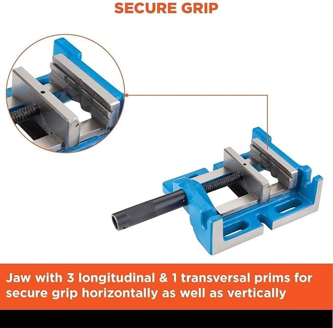 Unigrip 3 Way drill press vice vise | High accuracy | Hi-grade cast Iron II Heavy Duty (4'' (100MM))