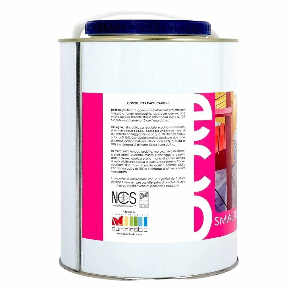 Ecolux Smalto Ecologico Acrilico ad Acqua (Litri 2,5 Satinato, Rosso Vivo)