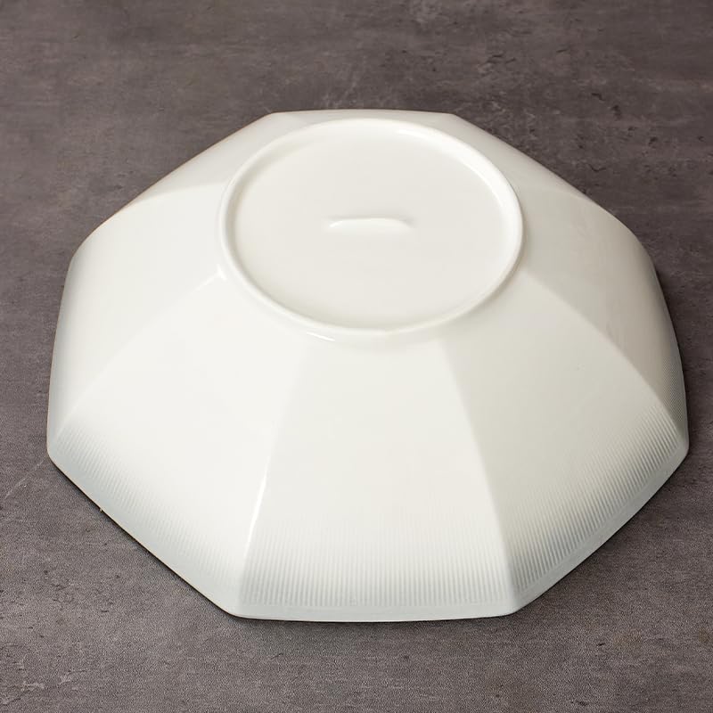 Miski do Ramen Miska na owoce Szara ceramiczna miska na zupę Kreatywna miska na owoce Wielokątna miska kuchenna Nadaje się do sałatki, deseru, mleka, salaterki do płatków śniadaniowych Talerze