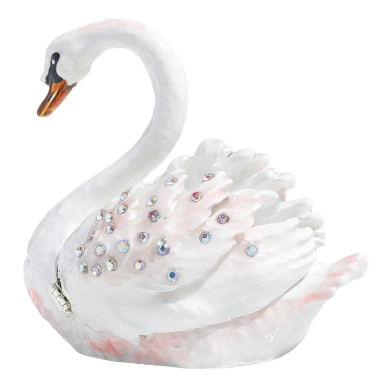 Boîte à bijoux en alliage de cygne et coffret à bijoux vintage pour décoration maison
