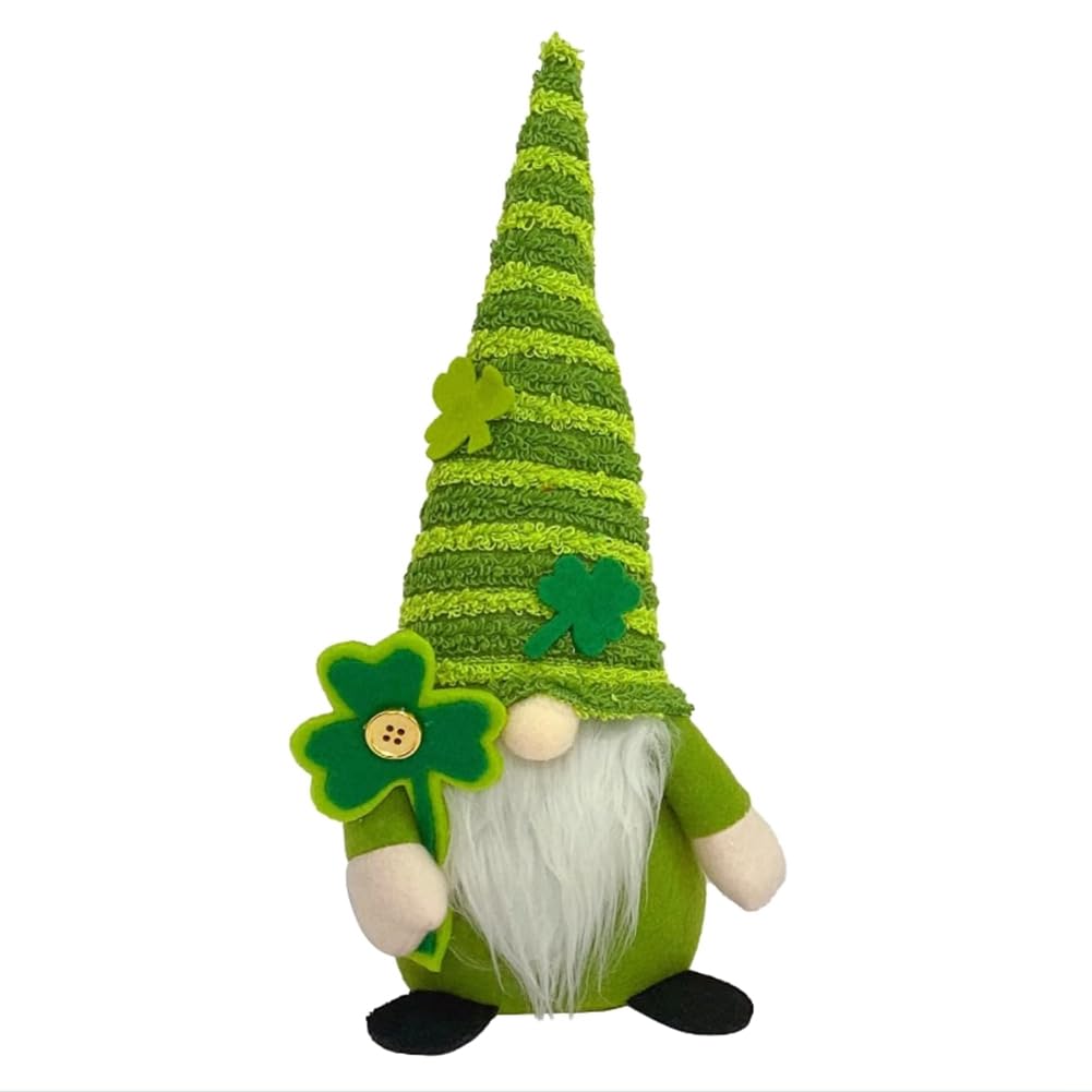 CTRLZS Saint 'S Day Leprechaun Plush Decorations Irish Stuffed Gnome Doll Knomes Decoration Green Faceless Doll Decor Easy Install -B