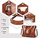 BestoU Bolsos Mujer Tote Grande De Hombro Bolsos Negro Piel Bandolera (marrón)
