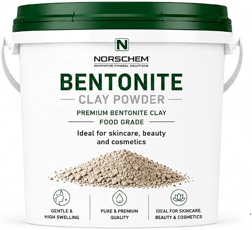 Bentonite Clay Powder, Food Grade, Fine Powder, for Skincare, Beauty and Cosmetics, (500g)
