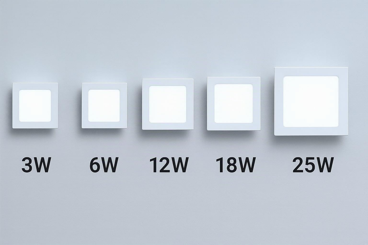 5 Pezzi Faretto LED da Incasso Quadrato 6500K Luce Bianca Fredda Ultra Sottile per Soffitto Cartongesso per Interno Esterno - Alta Luminosità e Design Moderno (18 Watt (22cm x 22cm))