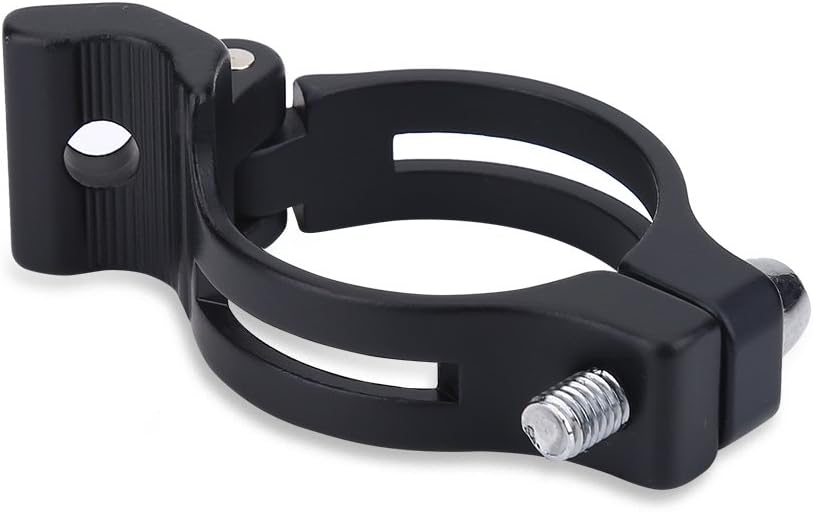 Aluminium Alloy Front Derailleur Clamp for Braze on Derailleur, Black, 31.8mm or 34.9mm, Sturdy, Bike Accessory