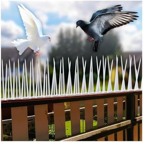 Bird Spikes for Balcony | Anti Pigeon Spikes for Window AC, Split AC & Ledges | Bird Control Spikes Polycarbonate | Anti Bird Spikes for Home & Office | Pack of 10