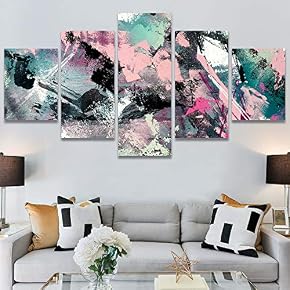 SIGNWIN 5 Panel Canvas Wall Art Modern Art...