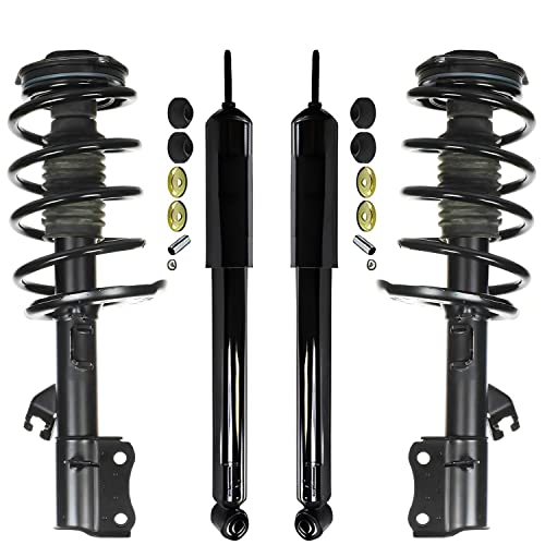 Image of Detroit Axle - Front Struts w /Coil Springs Rear Shock Absorbers Replacement for 2014-2016 Nissan Sentra S SL SR SV - 4pc Set