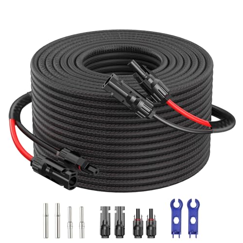 Kit d'extension de câble solaire 10 AWG double fil étanche IP68