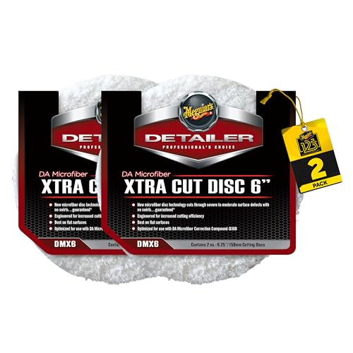 Meguiar's DMX6 DA (Dual Action) Microfiber 6" Xtra Cut Disc, 2 Pack