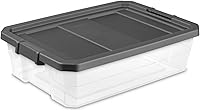 Vista 18 de Sterilite Paquete de 6 cajas apilables modulares, contenedores de almacenamiento de plástico transparente duraderos con tapas de cierre, 16 cuartos