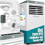 Monzana – MONZANA® mobile Klimaanlage MZKA780 7000 BTU 3in1 Fernbedien