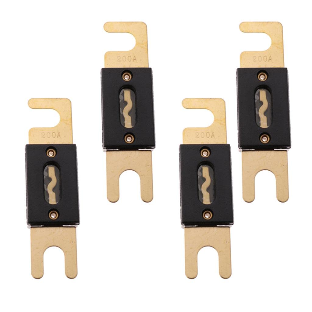MERISHOPP 4pcs 12 Volts Universal 200AMP ANL Gold Plated Flat Blade Fuses for Car Automotive Vehicle-image-46