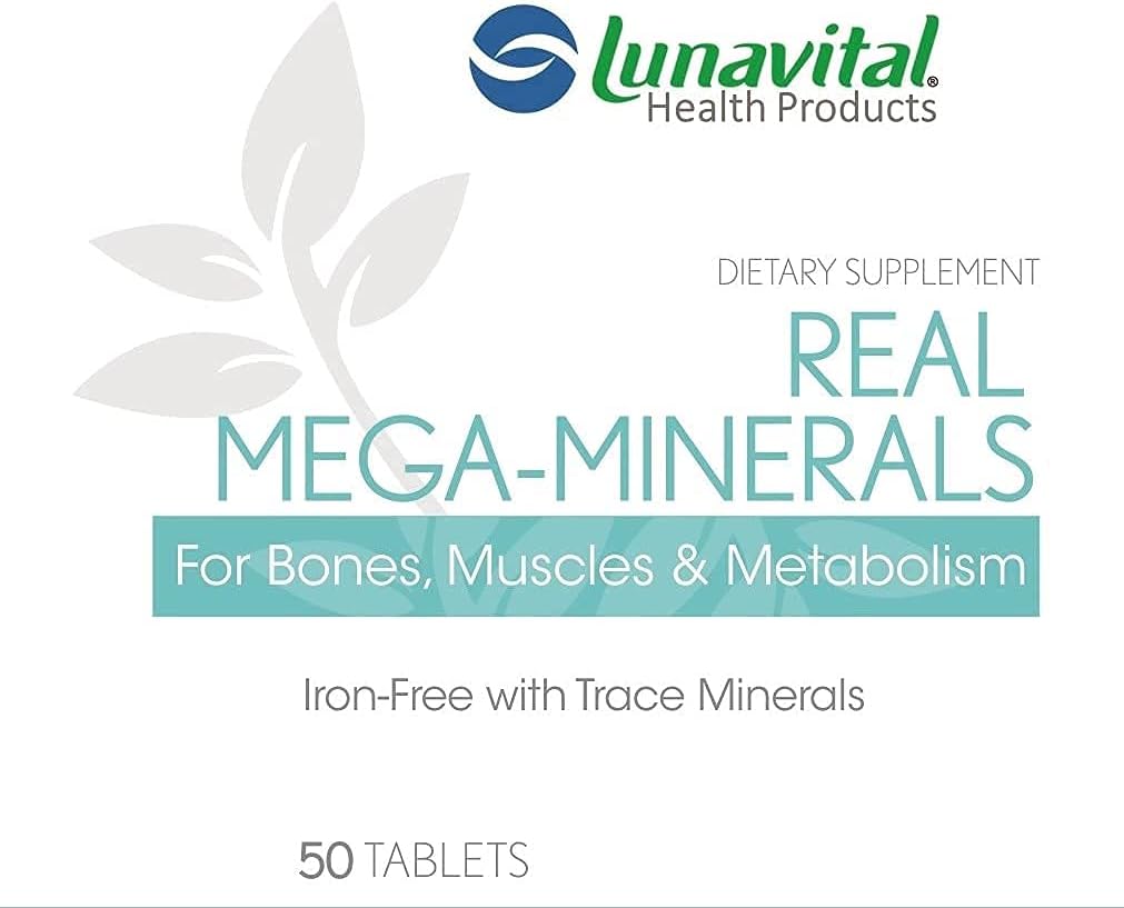 Real Mega-Minerals, Supports Bones, Muscles & Metabolism (Iron Free) (100 Tablets) : Health & Household