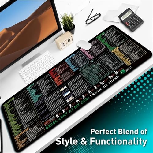 Formules et raccourcis clavier sur coussin de table 90x40 cm de style 1 - 2