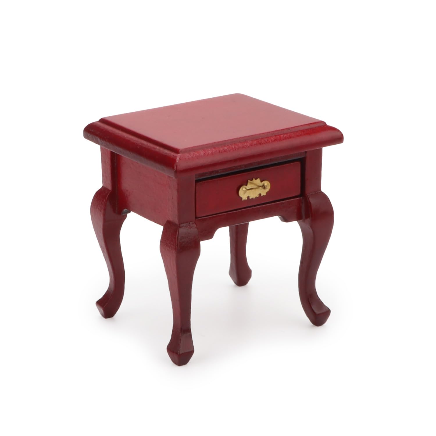 Miniature Furniture 1:12 Bedside Table Dollhouse Accessories Wooden Nightstand Vintage Living Room Bedroom Scene Bedroom Bedsides End TableHouse Model