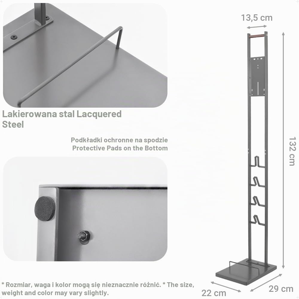 ecooe Uchwyt do odkurzacza, wolnostojący stojak podłogowy, uchwyt do Dyson odkurzacza V15, V12, V11, V10, V8, V7, V6, Outsize, stojak do Dyson akcesoriów, różne