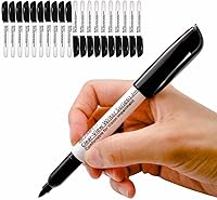 Vista 12 de Punta bala de 0.047 pulgadas, paquete de 15, tinta negra a base de agua) Clear-View Writer Bold Writer, herramienta de escritura de baja visión