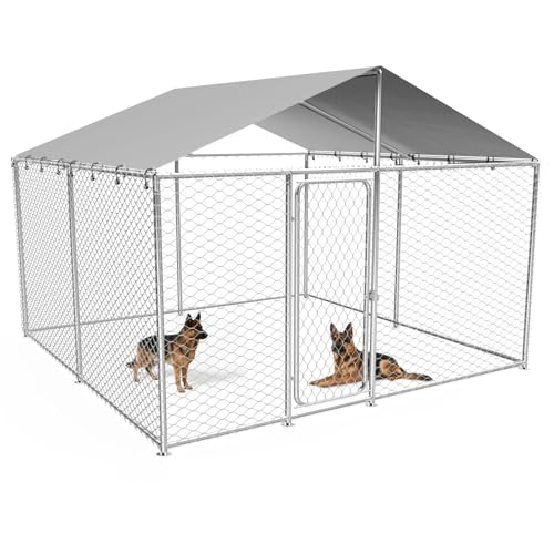 10x10 ft Heavy Duty Outdoor Dog Kennel with Cover
