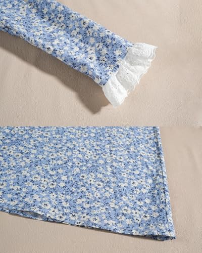 Disfraz Colonial Prairie para Niñas Azul con Delantal y Capota miniatura 5