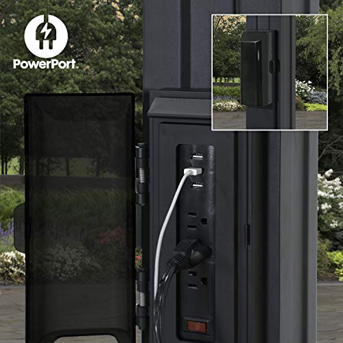 Backyard Discovery 14X10 Stratford All Season Galvanized Steel Pergola, Black, Sail Shade Soft Canopy, Rust Resistant, Support Winds Up To 100Mph, Patio, Deck, Backyard, Garden #TOP4