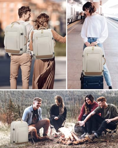 Image of LOVEVOOK 40L Travel Backpack for Women Flight Approved, Carry on Backpack for Airplanes, TSA Personal Item Travel Bag, Waterproof 17 Inch Laptop Backpack, Business Weekender Overnight Daypack, 3Pcs
