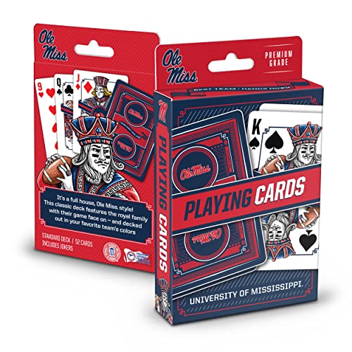 Image of YouTheFan NCAA Officially-Licensed Playing Cards - Original Artwork on All face Cards and Jokers - Team's Official Colors - Quality Linen Texture - Designed in The USA