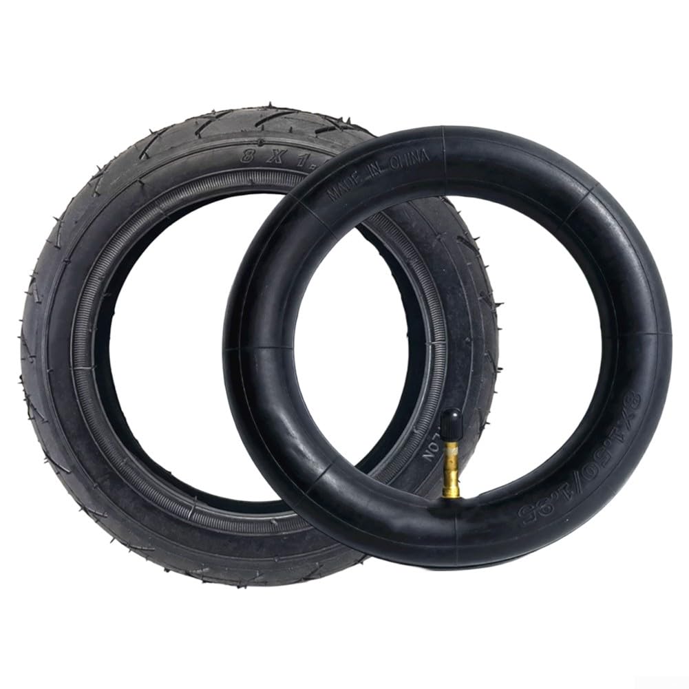 8 inch 8x1.50 Inner Tube Outer Tyre for Tricycle Baby Carriage 8 * 1.5 Rubber Tire Replacement Wheels(Set)