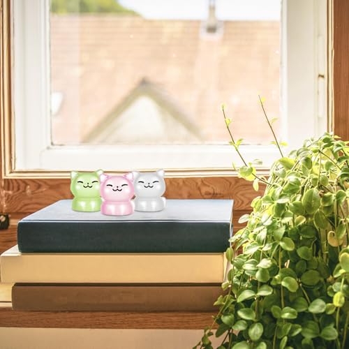 ERINGOGO 20 Peças Estatuetas Luminosas De Mini Gato Pequenos Gatinhos De Resina Brilham No Estátuas