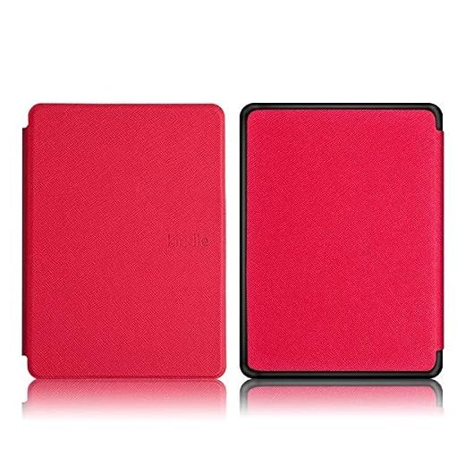För Kindle Paperwhite 4 E-Reader, Auto Sleep Ultra Slim Case för 2018 Kindle PaperWhite 10: e generationen (Färg : Röd)
