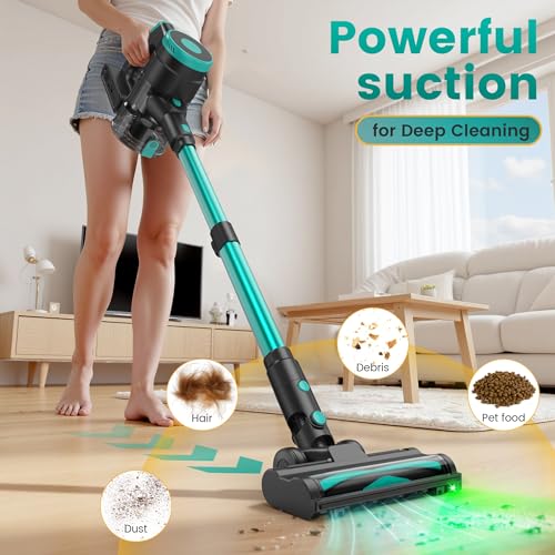 Image of Zefiro 350W Cordless Vacuum Cleaner,45Mins Runtime Vacuum Cleaners for Home, C6-ZF03