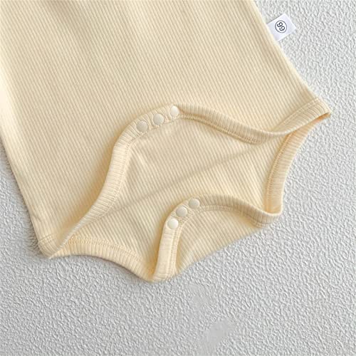 Macaquinho de algodão de manga comprida sólida para bebês recém-nascidos, unissex, de algodão e cor