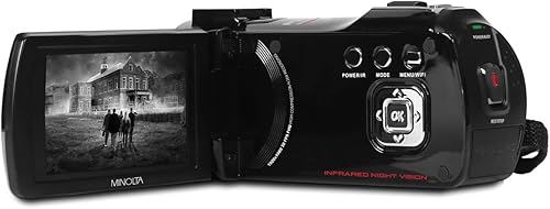 Miniatura 10 de Minolta MN220NV 1080p Full HD 24MP Videocámara de visión nocturna con WiFi con tarjeta de memoria de 32 GB (morado)