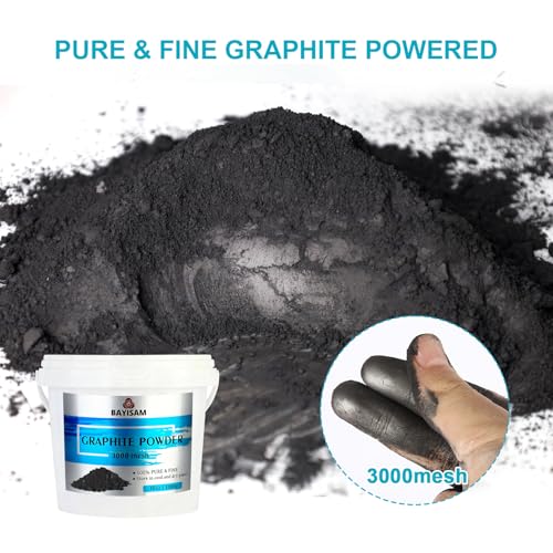 Image of 35oz /1000g Pure Graphite Powder,3000 Mesh Microfine Dry Graphite Powder Lubricant for Locks, Bearings,Reels,Sketches, Paintings