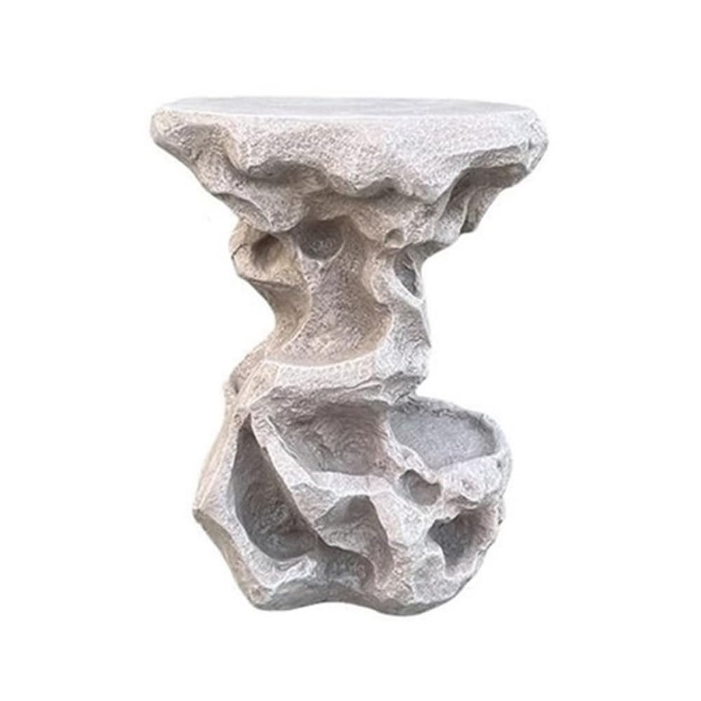 birene Vase Stand Indoor Qutdoor New Chinese Imitate Rocks Base, Home Gardening Resinous Display Stand