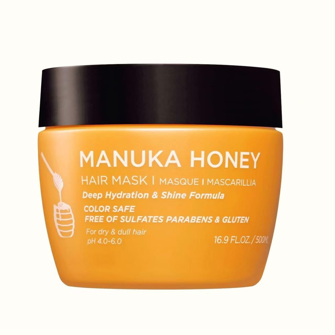 Luseta Manuka Honey Hair Mask for Dry Hair, Moisturizing 16.9oz