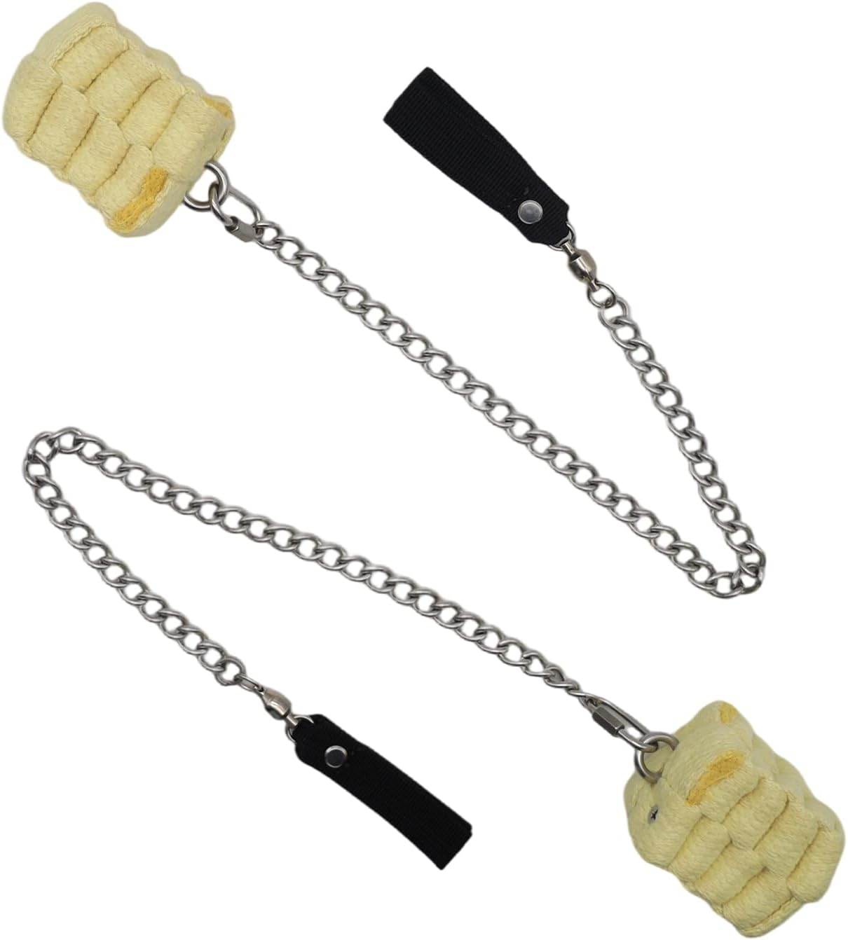 Block Fire Poi, 2.56Inch Kevlar Heads, Flow, Spinning, Circus, Dance Prop – for Festivals & Performances-Set of 2 (Total Length 63cm)