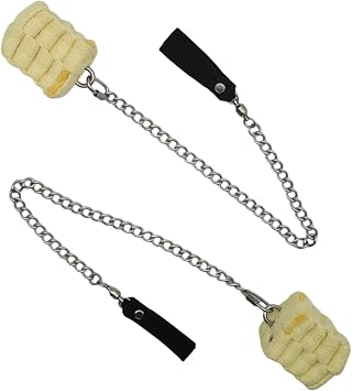 Block Fire Poi, 2.56Inch Kevlar Heads, Flow, Spinning, Circus, Dance Prop for Festivals & Performances-Set of 2