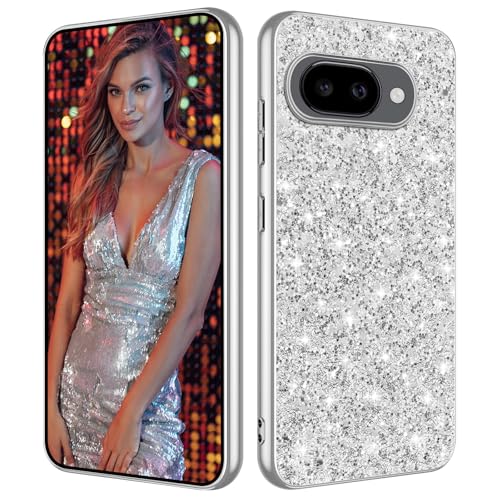 Coque Pixel 10A antichoc fine évite les casses à paillettes argent