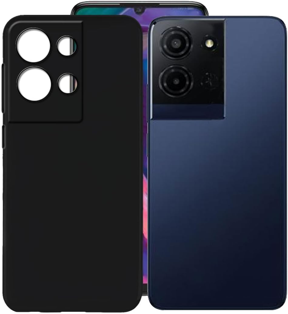 for TCL K33 5G (6.75") Case, Black Shockproof Bumper Sleeves, Phone Case Drop Antiscratch Protection Cover Ultra-Thin Soft Silicone Phone Case for - Black